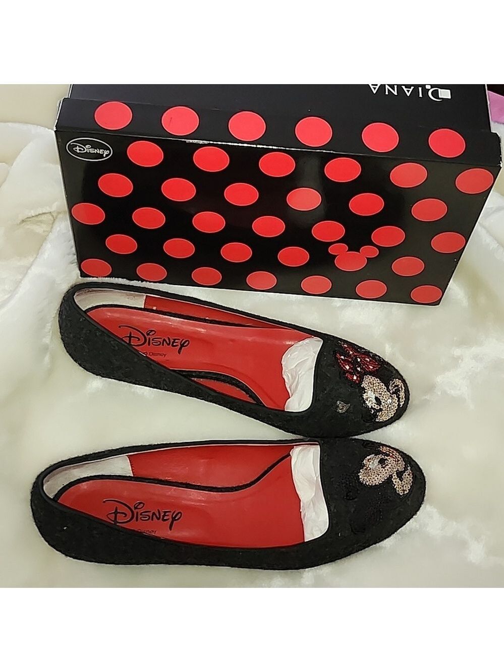 Disney Diana flat shoes size 9 1/2 inches